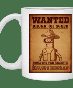 Bender Wanted Mug Gifts for Friends, Gifts for Valentine Day, Coulpe Gifts