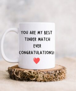 Best Match Ever, Online Dating Anniversary, Tinder Mug, Tinder Gift For Boyfriend, Tinder Anniversary Mug, Gift For Boyfriend