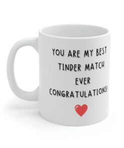 Best Match Ever, Online Dating Anniversary, Tinder Mug, Tinder Gift For Boyfriend, Tinder Anniversary Mug, Gift For Boyfriend