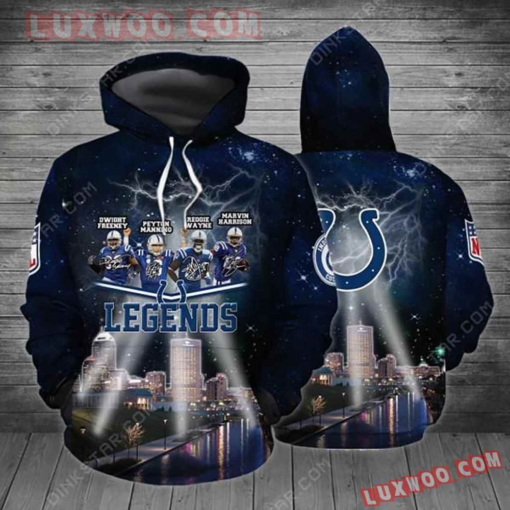 Best Selling Indianapolis 3D All Over Print Zip Hoodie, Perfect Gift For Nfl Fans