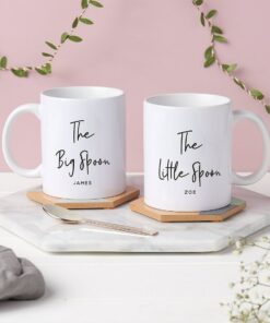 Big Spoon Little Spoon Personalised Mug Valentine Gifts