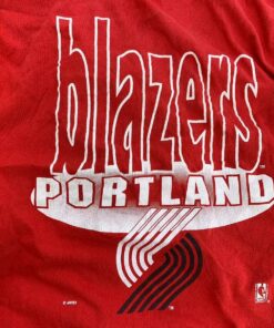 Blazers Portland NBA Vintage Style Tshirt Pullover Hoodie Crewneck Sweatshirt Reprinted Full Color Full Size Gifts for NBA Fans