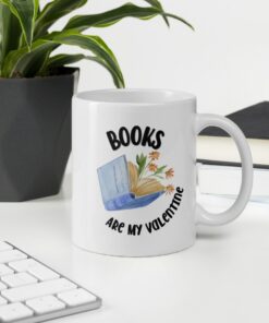 Books Are My Valentine Mug, Valentines Mug For Book Lover, Bookworm Gift