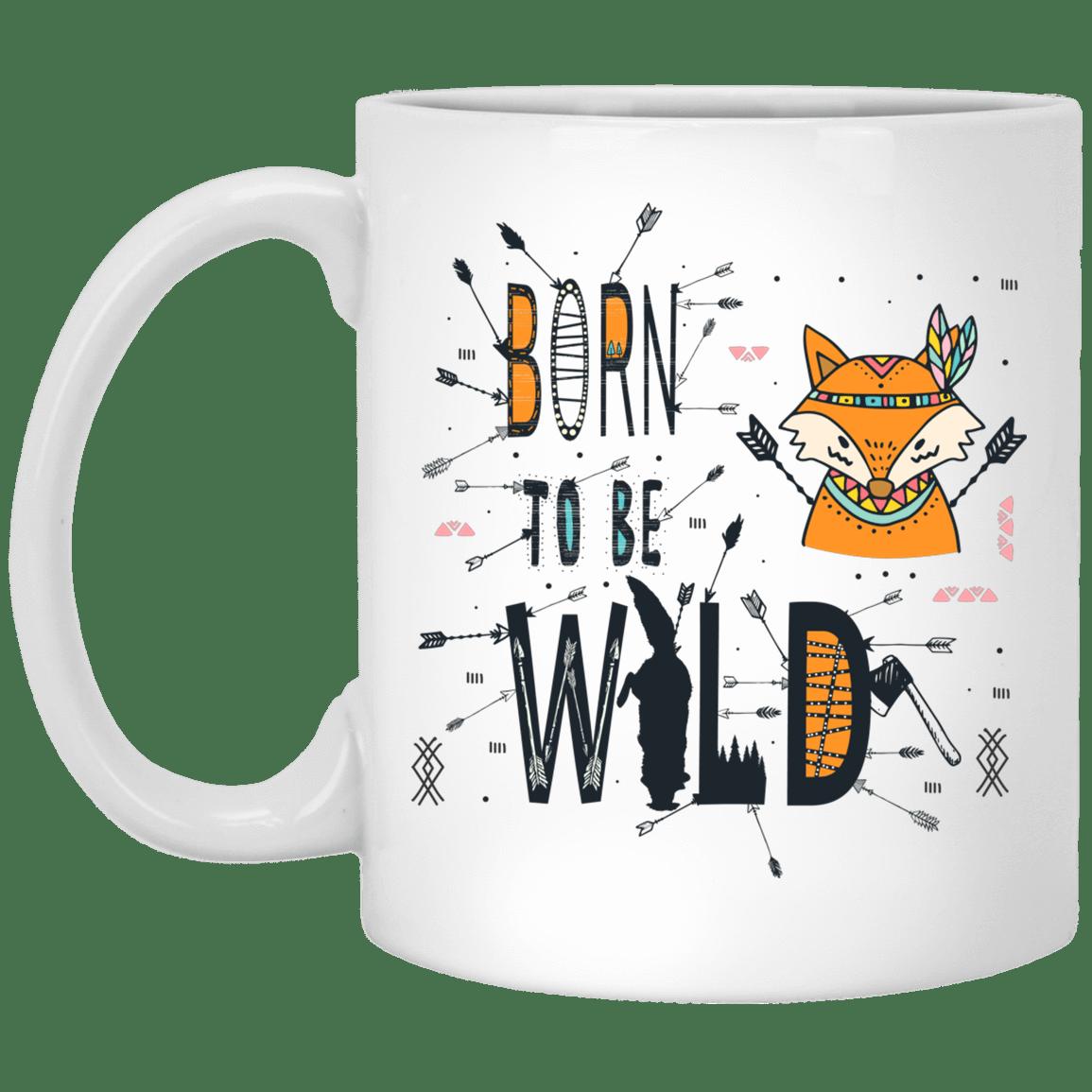 Born To Be Wild Fox Mug Gifts for Friends, Gifts for Valentine Day, Coulpe Gifts