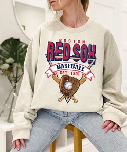 Boston Baseball Crewneck Sweatshirt, Vintage Boston Baseball Shirt, Boston MLB Shirt, Baseball Fan Gifts, Boston Fan Shirt
