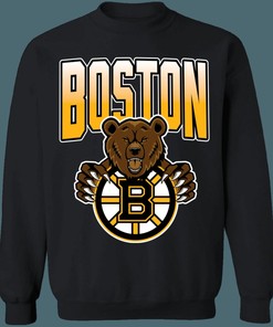 Boston Bruins BROWN BEAR 90's Retro NHL Crewneck Sweatshirt Hoodie Shirt Gifts for Fans Sweater
