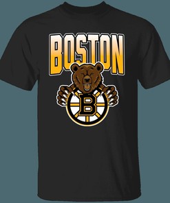 Boston Bruins BROWN BEAR 90's Retro NHL T-Shirt Sweatshirt Hoodie Gifts for Fans