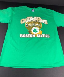 Boston Celtics Green Gold 2008 NBA Championship Big Print Tshirt Sweatshirt Hoodie Crewneck Sweatshirt Pullover Reprinted Full Color Full Size Gifts for NBA Fans