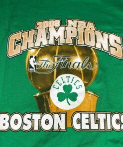 Boston Celtics Green Gold 2008 NBA Championship Big Print Tshirt Sweatshirt Hoodie Crewneck Sweatshirt Pullover Reprinted Full Color Full Size Gifts for NBA Fans