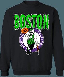 Boston Celtics HALLOWEEN Retro MLB Crewneck Sweatshirt Hoodie Shirt Gifts for Fans
