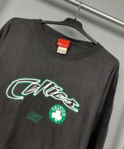 Boston Celtics NBA Vintage Style Oversized Tshirt Hoodie Crewneck Sweatshirt Reprinted Full Color Full Size Gifts for NBA Fans