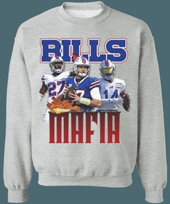Buffalo Bills BILLS MAFIA Retro NFL Crewneck Sweatshirt Hoodie Shirt Gifts for NFL Fans