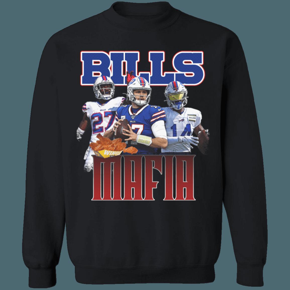 Buffalo Bills BILLS MAFIA Retro NFL Crewneck Sweatshirt Hoodie Shirt Gifts for NFL Fans - Image 2