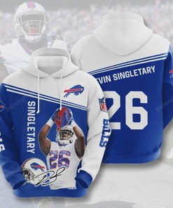 Buffalo Bills Devin Singletary 3D All Over Print Zip Hoodie Show Your Support