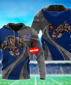 Buffalo Bills Metal Mascot 3D All Over Print Zip Hoodie Show Your Team Pride