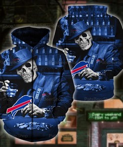 Buffalo Bills Nfl 3D All Over Printed Zip Up Hoodie Show Your Team Spirit