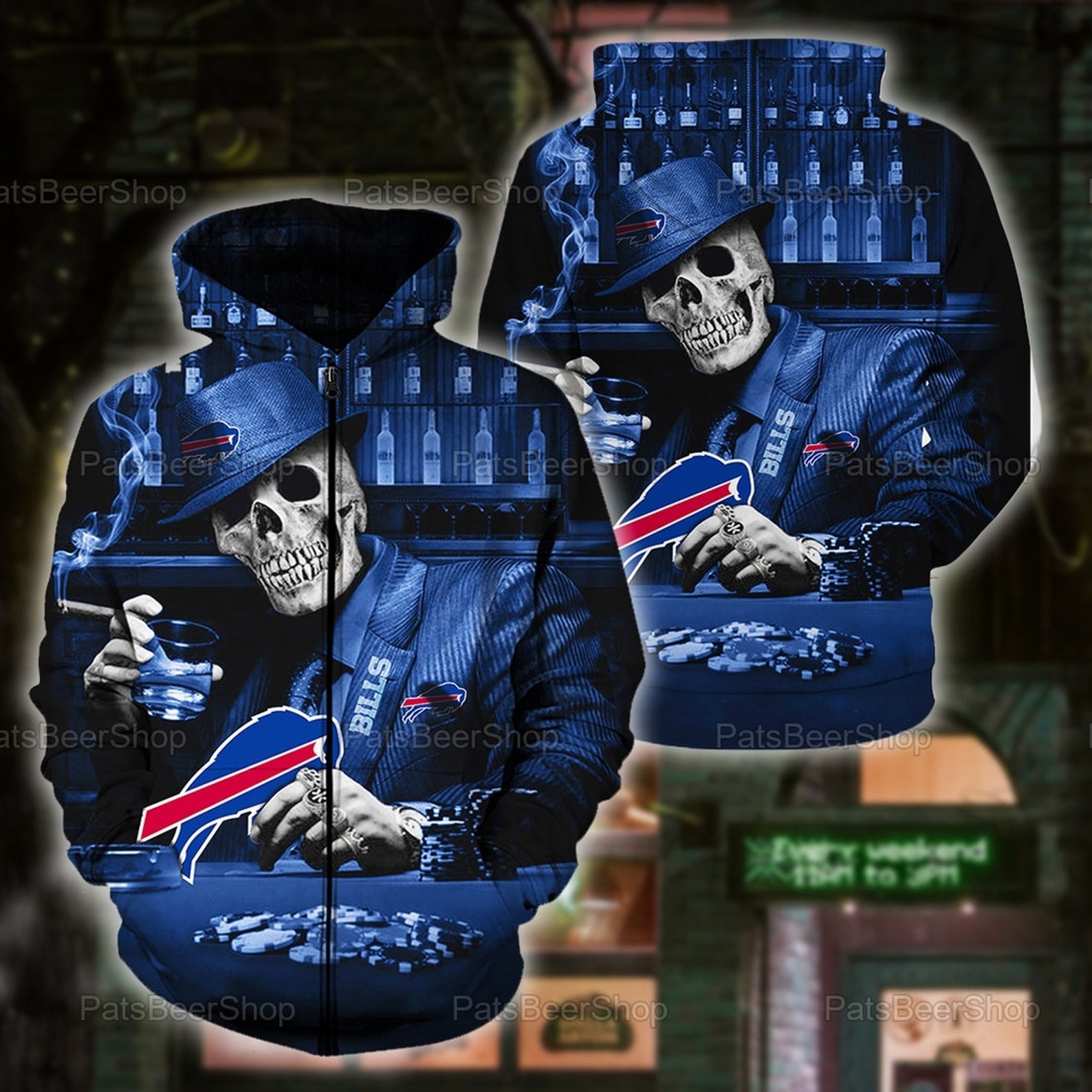 Buffalo Bills Nfl 3D All Over Printed Zip Up Hoodie Show Your Team Spirit
