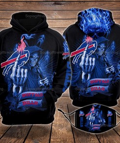 Buffalo Bills Nfl 3D Printed Pull Over Hoodie With Zip Up Option