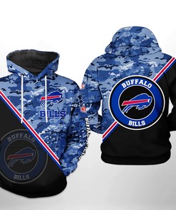 Buffalo Bills Nfl Camo Team 3D All Over Print Hoodie With Zip Up Option