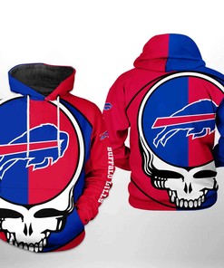 Buffalo Bills Nfl Grateful Dead 3D All Over Print Hoodie With Zip Up Option