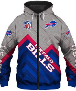 Buffalo Bills Nfl Rugby Team 3D All Over Print Hoodie With Zip Up Option
