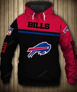Buffalo Bills Nfl Skull Men And Women 3D Hoodie With Zipper Official Buffalo Bills Nfl 3D Shirt Zip Hoodie For Fans