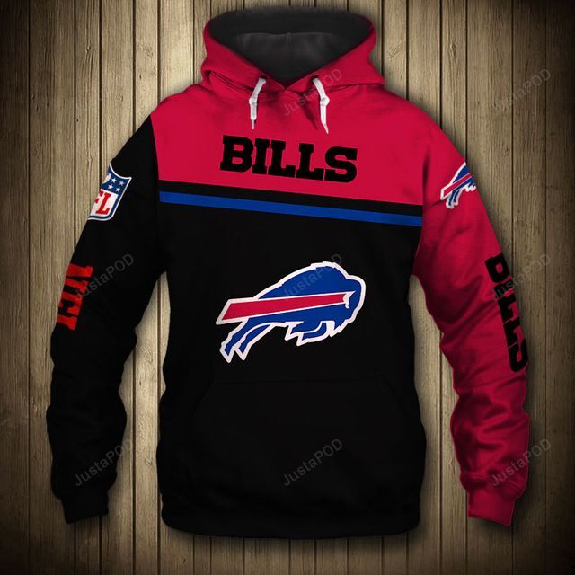 Buffalo Bills Nfl Skull Men And Women 3D Hoodie With Zipper Official Buffalo Bills Nfl 3D Shirt Zip Hoodie For Fans