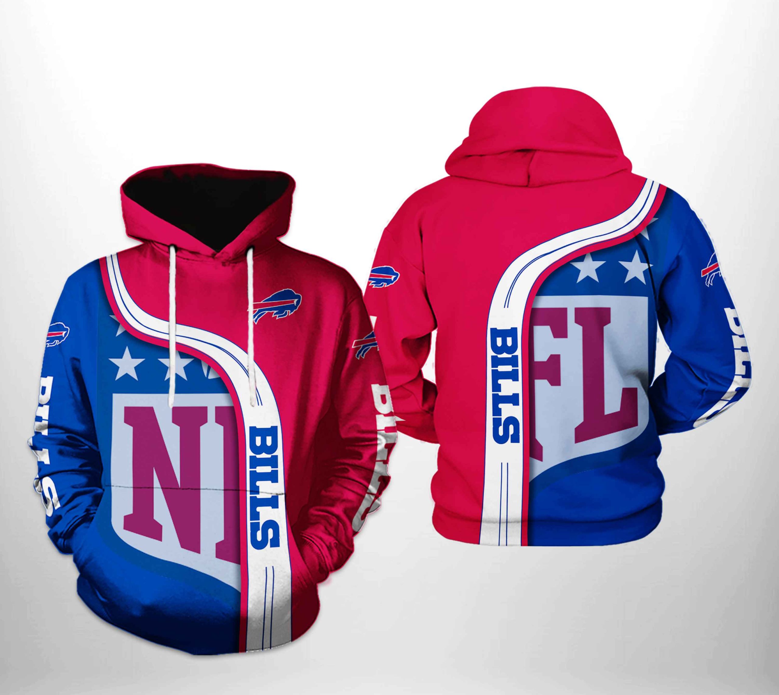 Buffalo Bills Nfl Team 3D All Over Print Hoodie With Zip Up Option A Great Gift For Fans