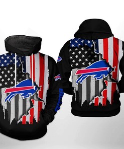 Buffalo Bills Nfl Us Flag Team 3D All Over Print Hoodie With Zip Up Option