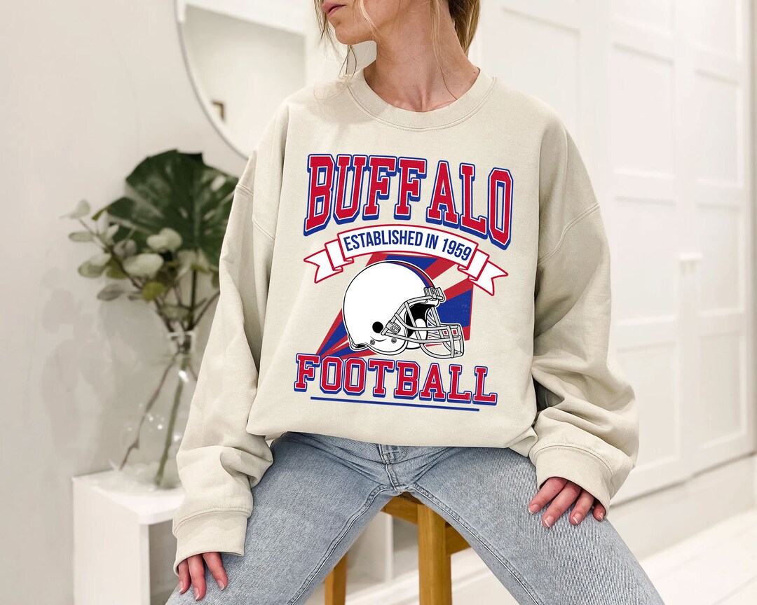 Buffalo Football Team Sweatshirt, Retro Buffalo Football Crewneck Sweatshirt, American Football Fan, NFL Shirt