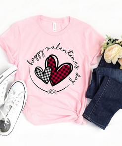 Buffalo Plaid Heart Valentines Day Shirt, Valentines Day Shirts For Woman, Heart Shirt, Cute Valentine Shirt, Valentines Day Gift, Couple Shirt