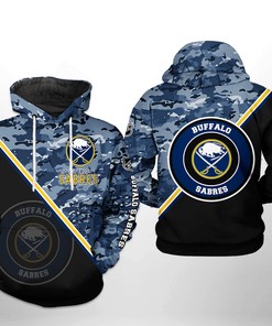Buffalo Sabers Nhl Camo Team 3D All Over Print Hoodie With Zip Up Option Show Your Team Spirit