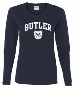 Butler Bulldogs Arch Logo College University Shirt Sweatshirt Pullover Hoodie Reprinted Full Color Full Size