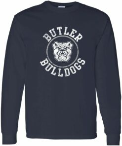 Butler Bulldogs Distressed Circle Logo Shirt Sweatshirt Pullover Hoodie Reprinted Full Color Full Size