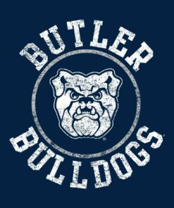 Butler Bulldogs Distressed Circle Logo Shirt Sweatshirt Pullover Hoodie Reprinted Full Color Full Size