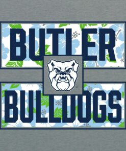 Butler Bulldogs Hibiscus Pattern Blocks Shirt Sweatshirt Pullover Hoodie Reprinted Full Color Full Size