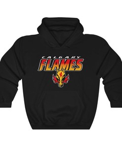 Calgary Flames Vintage NHL Heavyweight Pullover Hoodie Sweatshirt Shirt Gifts for Fans