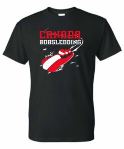 Canada Bobsledding Action - Winter Games Sports Shirt Sweatshirt Pullover Hoodie Reprinted Full Color Full Size