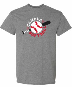 Canada Softball - Running Gymnastics Exercise Shirt Sweatshirt Pullover Hoodie Reprinted Full Color Full Size