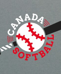 Canada Softball - Running Gymnastics Exercise Shirt Sweatshirt Pullover Hoodie Reprinted Full Color Full Size