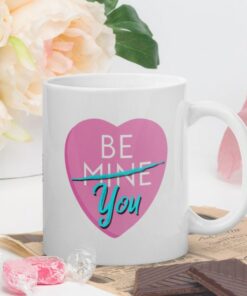 Candy Hearts Mug, Valentines Day Mug, Cute Vday Mug, Conversation Hearts, Sweetheart Ceramic Coffee Mug, Be You