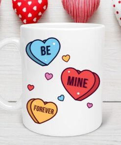 Candy Hearts Valentine's Day Mug, Engagement Mug, Mug For Lovers, Valentines Day Mug, Gift for Her, Candy Hearts Valentine