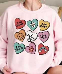 Candy Hearts Valentines Sweatshirt, Valentines Day Unisex T-shirt, Candy Hearts T Shirt, Valentines Shirts, Valentines Day Tee