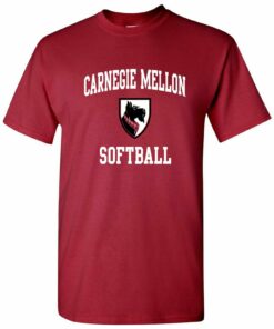 Carnegie Mellon University Arch Logo Softball Shirt Sweatshirt Pullover Hoodie Reprinted Full Color Full Size