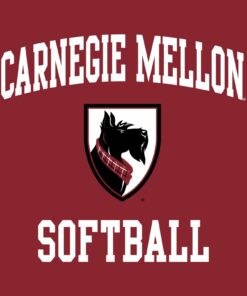Carnegie Mellon University Arch Logo Softball Shirt Sweatshirt Pullover Hoodie Reprinted Full Color Full Size