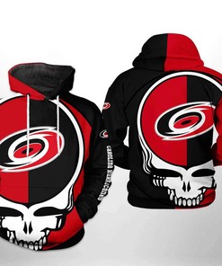 Carolina Hurricanes Grateful Dead 3D All Over Print Hoodie With Zip Up Option For Nhl Fans