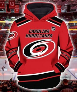 Carolina Hurricanes Nfl Football Red Black 3D All Over Print Hoodie With Zip Up Option Show Your Team Spirit