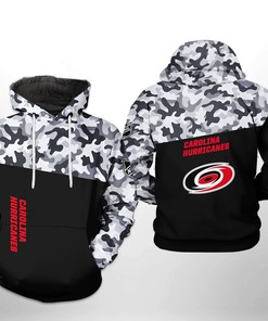 Carolina Hurricanes Nhl Camo Veteran 3D All Over Print Hoodie With Zip Up Option Show Your Team Spirit