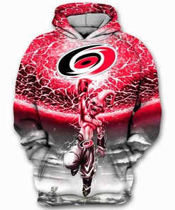 Carolina Hurricanes Nhl Majin Buu Dragon Ball Z 3D All Over Print Hoodie With Zip Up Option Show Your Team Spirit
