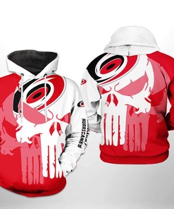 Carolina Hurricanes Team Skull 3D All Over Print Hoodie With Zip Up Option Show Your Team Spirit